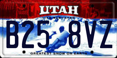 UT license plate B258VZ