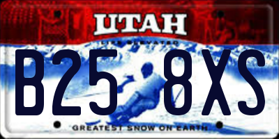 UT license plate B258XS