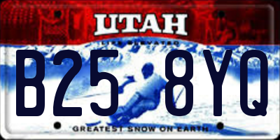 UT license plate B258YQ