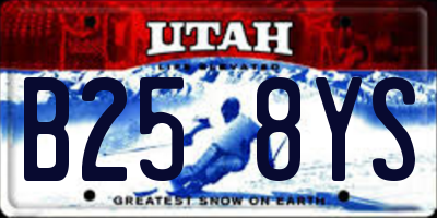 UT license plate B258YS