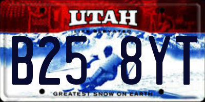 UT license plate B258YT
