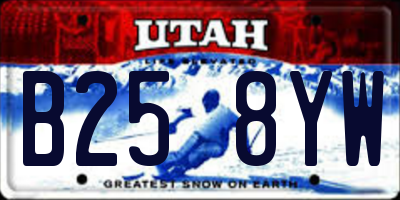 UT license plate B258YW