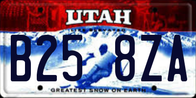 UT license plate B258ZA