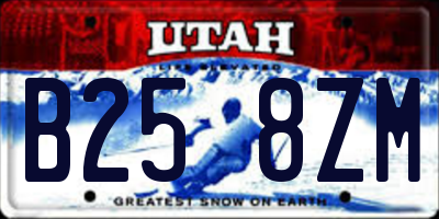 UT license plate B258ZM