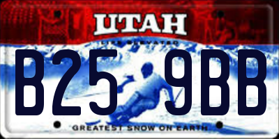 UT license plate B259BB