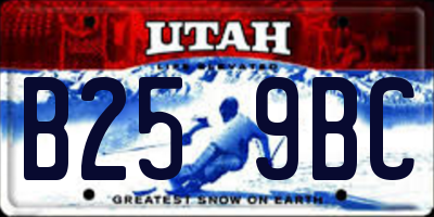 UT license plate B259BC