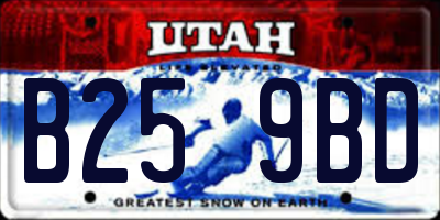 UT license plate B259BD