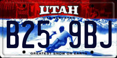 UT license plate B259BJ