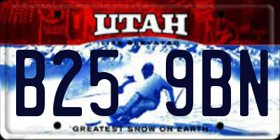 UT license plate B259BN