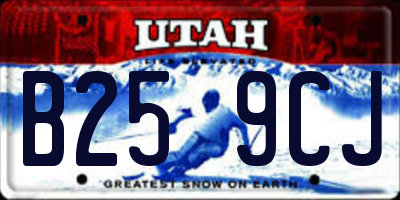 UT license plate B259CJ