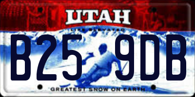 UT license plate B259DB