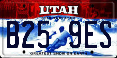 UT license plate B259ES