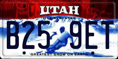 UT license plate B259ET