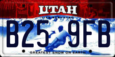 UT license plate B259FB