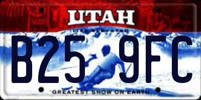 UT license plate B259FC