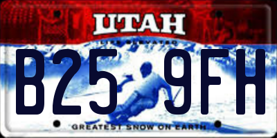UT license plate B259FH