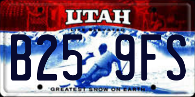 UT license plate B259FS