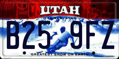 UT license plate B259FZ