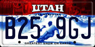 UT license plate B259GJ