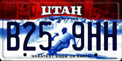 UT license plate B259HH
