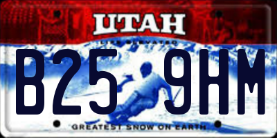 UT license plate B259HM