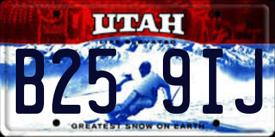 UT license plate B259IJ