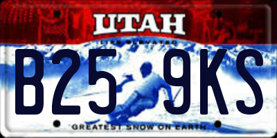 UT license plate B259KS