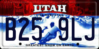 UT license plate B259LJ