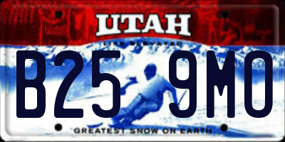 UT license plate B259MO