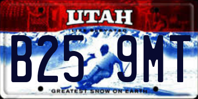 UT license plate B259MT