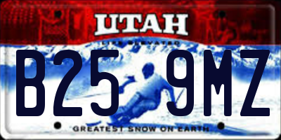 UT license plate B259MZ