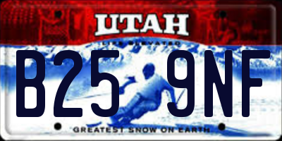 UT license plate B259NF