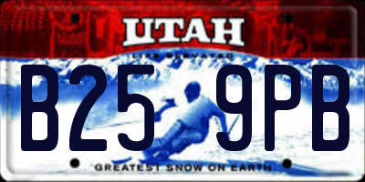 UT license plate B259PB