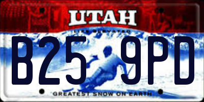 UT license plate B259PD