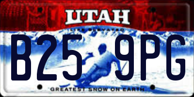 UT license plate B259PG