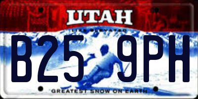 UT license plate B259PH