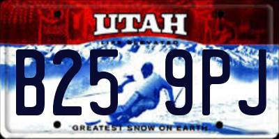 UT license plate B259PJ