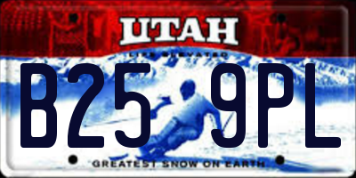 UT license plate B259PL