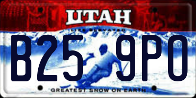 UT license plate B259PO