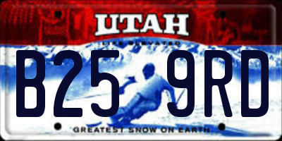 UT license plate B259RD