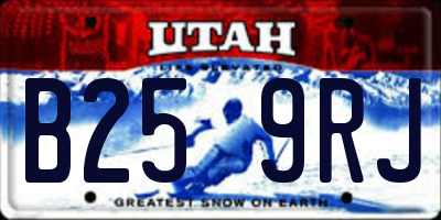 UT license plate B259RJ
