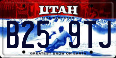 UT license plate B259TJ