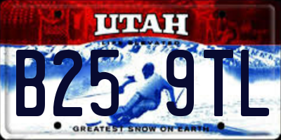 UT license plate B259TL