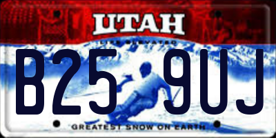 UT license plate B259UJ