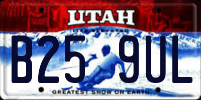 UT license plate B259UL