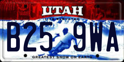 UT license plate B259WA