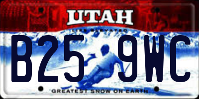 UT license plate B259WC