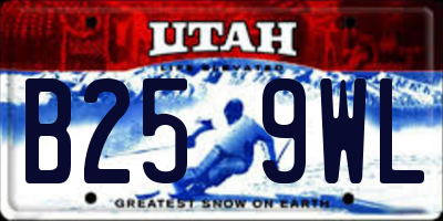 UT license plate B259WL