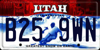 UT license plate B259WN