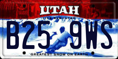 UT license plate B259WS